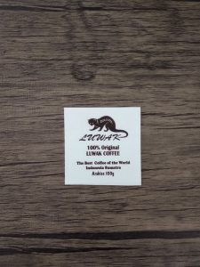 cetak stiker luwak coffee